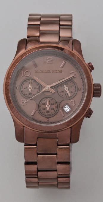 michael kors runway chocolate watch|Michael Kors runway chronograph.